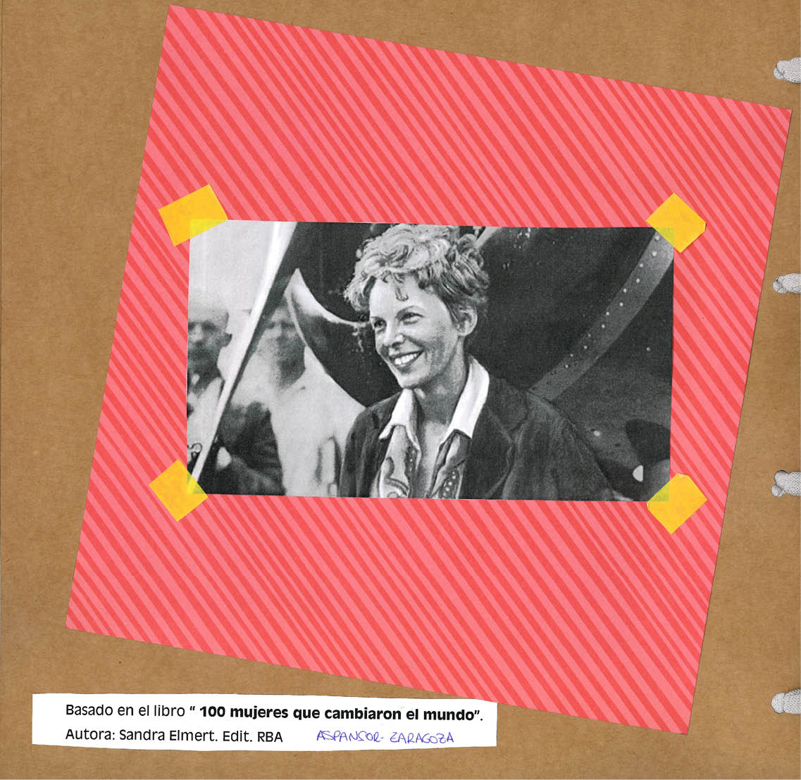 Fotograf a de la primera mujer que figura en el cuento, Amelia Earthart, primera mujer en cruzar el Atl ntico en avi n