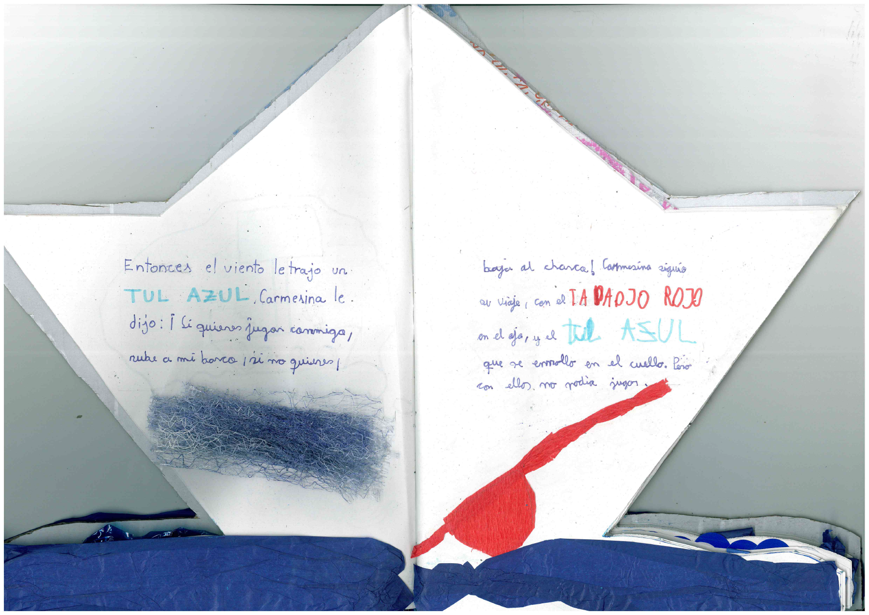 El tul azul y el parche rojo de Carmesina est n decorando estas p ginas
