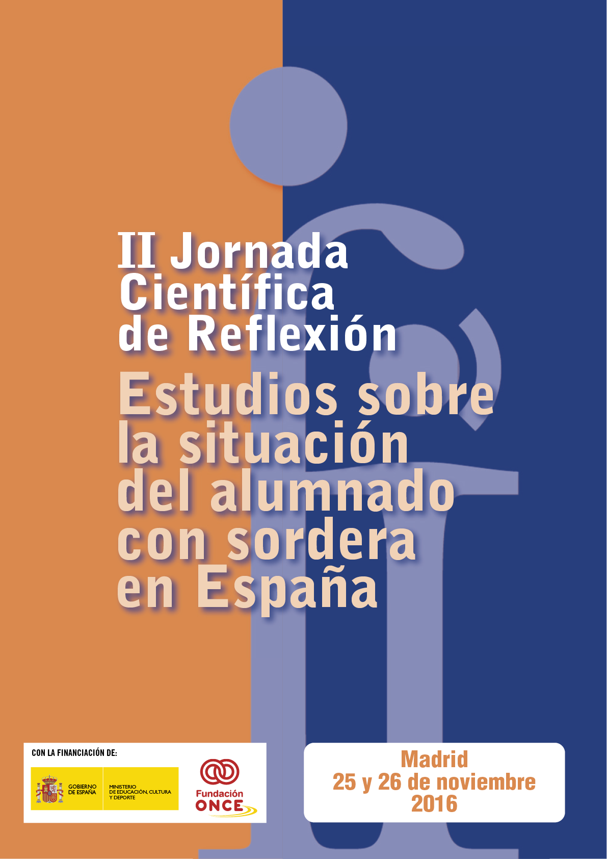 La II Jornada Cient fica de Reflexi n Educativa celebrada en Madrid  el 25 y 26 de noviembre de 2016  como una de las acciones desarrolladas por FIAPAS en el Marco del Convenio de Colaboraci n con el Ministerio de Educaci n  Cultura y Deporte y Fundaci n ONCE logr  reunir  de forma excepcional en Espa a  a investigadores nacionales de reconocido prestigio con el objetivo de conocer los resultados de sus estudios sobre la situaci n del alumnado con sordera  pudiendo obtener  a partir de datos y evidencias cient ficas  conclusiones que permitan el dise o de pol ticas educativas acordes con la realidad del alumnado con sordera   FIAPAS recoge en este Monografico  15 estudios y experiencias recientes  presentadas por expertos  realizadas en Espa a en relaci n con la educaci n  habilitaci n  recursos de accesibilidad  y preparaci n profesional de los ni os  ni as y j venes con sordera  As  mismo  se presentaron 4 comunicaciones de las Oficinas de Atenci n a la Discapacidad de las Universidades de Burgos  Universidad de Valencia  Universidad Complutense de Madrid y Universidad Pontificia de Comilla