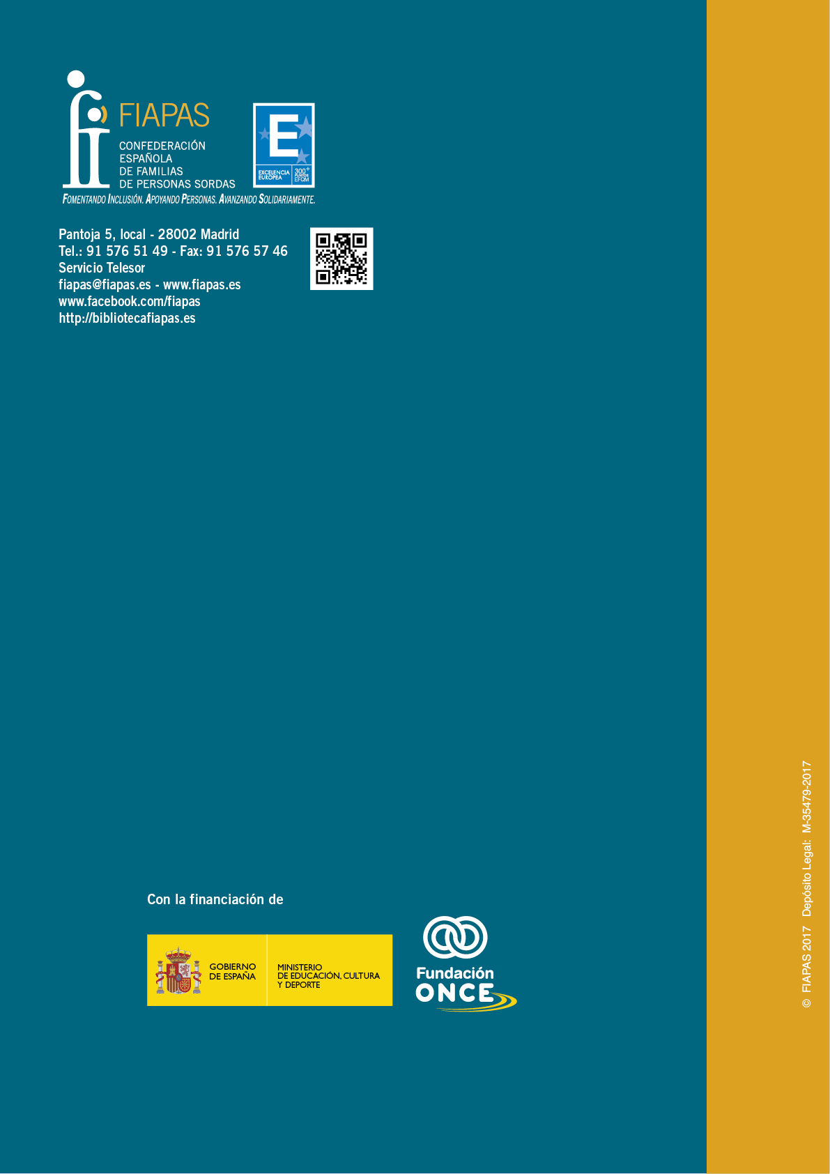 La II Jornada Cient fica de Reflexi n Educativa celebrada en Madrid  el 25 y 26 de noviembre de 2016  como una de las acciones desarrolladas por FIAPAS en el Marco del Convenio de Colaboraci n con el Ministerio de Educaci n  Cultura y Deporte y Fundaci n ONCE logr  reunir  de forma excepcional en Espa a  a investigadores nacionales de reconocido prestigio con el objetivo de conocer los resultados de sus estudios sobre la situaci n del alumnado con sordera  pudiendo obtener  a partir de datos y evidencias cient ficas  conclusiones que permitan el dise o de pol ticas educativas acordes con la realidad del alumnado con sordera   FIAPAS recoge en este Monografico  15 estudios y experiencias recientes  presentadas por expertos  realizadas en Espa a en relaci n con la educaci n  habilitaci n  recursos de accesibilidad  y preparaci n profesional de los ni os  ni as y j venes con sordera  As  mismo  se presentaron 4 comunicaciones de las Oficinas de Atenci n a la Discapacidad de las Universidades de Burgos  Universidad de Valencia  Universidad Complutense de Madrid y Universidad Pontificia de Comilla
