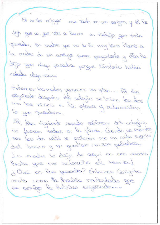 Texto manuscrito por el autor