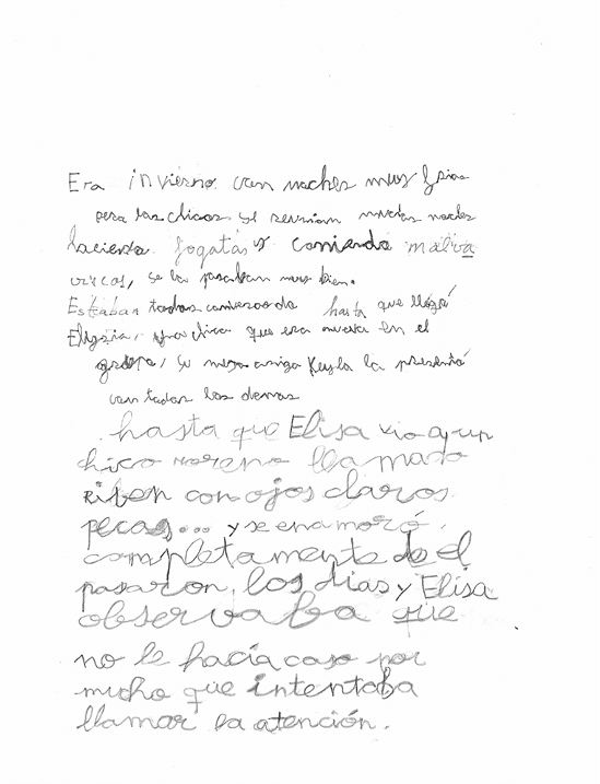 Texto manuscrito por el autor