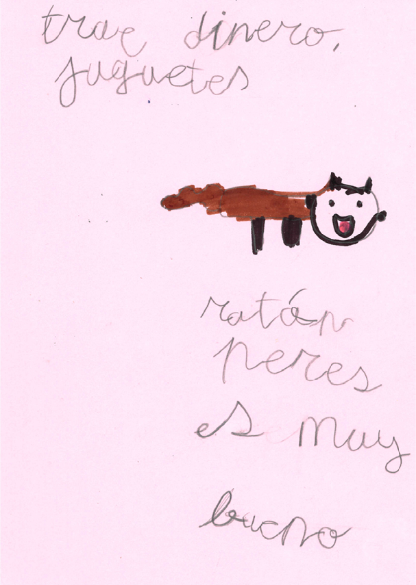 Dibujo El Ratoncito P rez a cuatro patas mir ndonos nos dice adios 