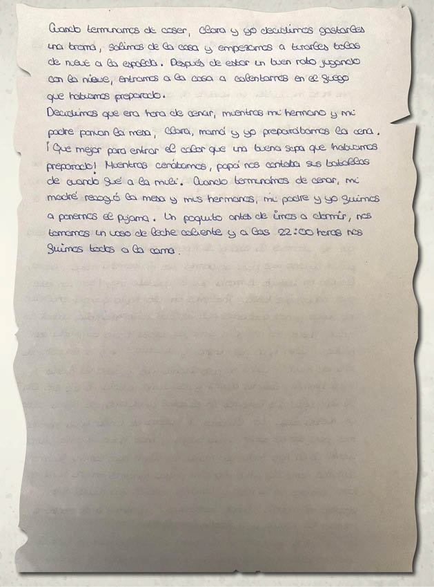 Textos manuscritos sobre una hoja tipo pergamino de 1920