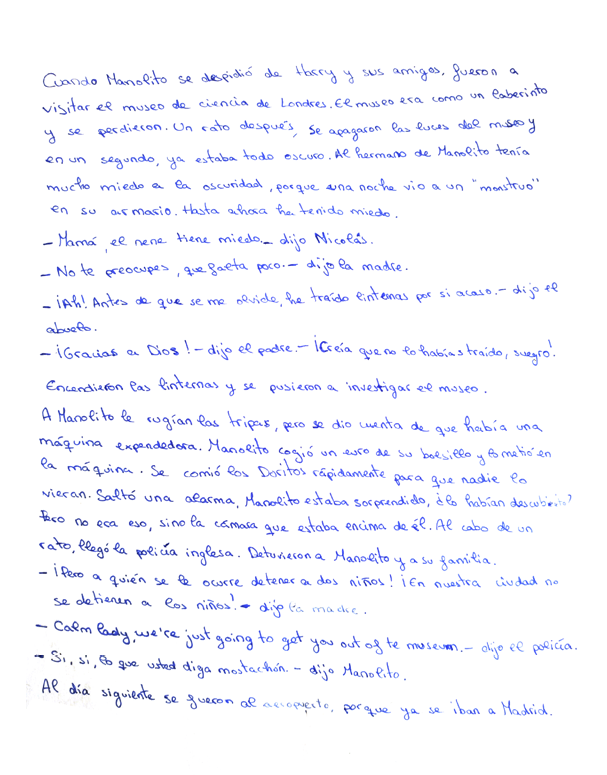 Texto manuscritopor el autor