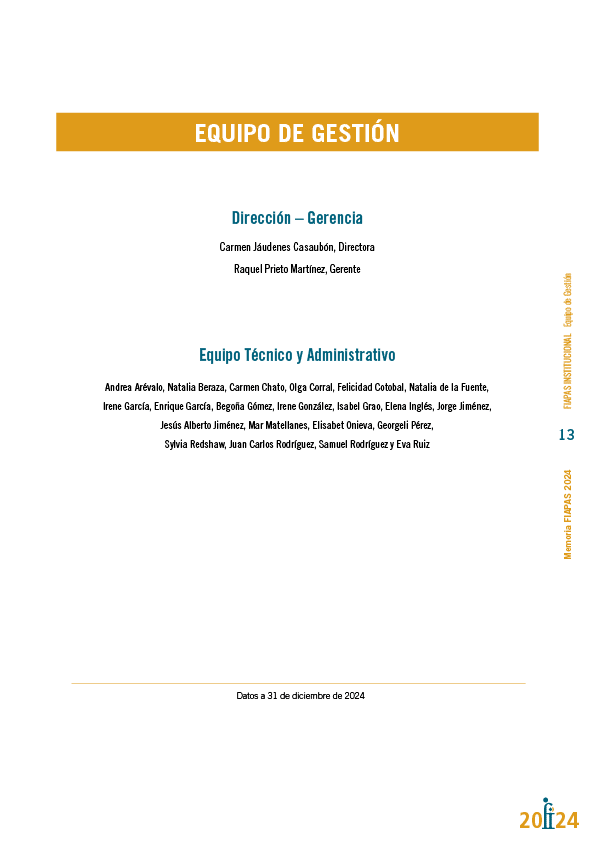 Memoria de actividades FIAPAS