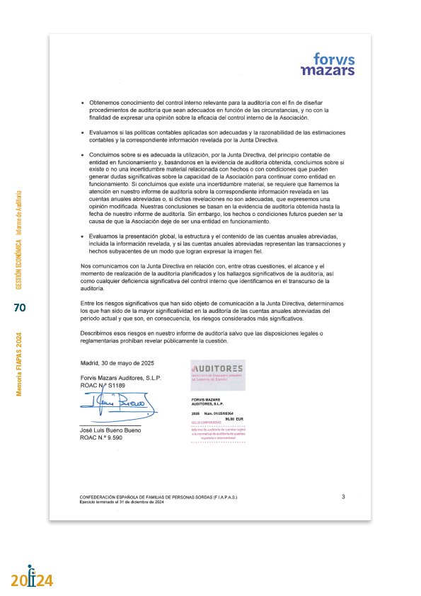 Memoria de actividades FIAPAS