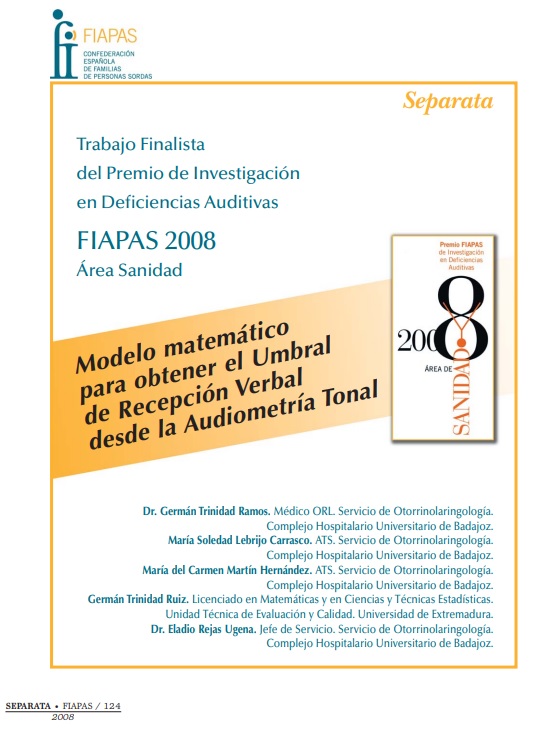 Finalista del Premio FIAPAS  2008 (Área de Sanidad)