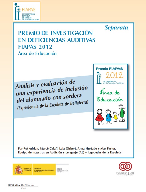 Premio FIAPAS  2012 (Área de Educación)