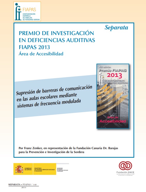 Premio FIAPAS 2013 (Área de Accesibilidad)