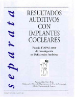 Imagen de la Separata del Premio FIAPAS 2000 - Área de Sanidad en la que se puede leer el título del trabajo premiado