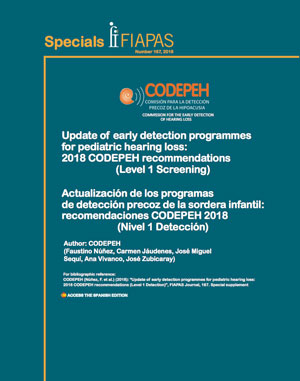 Update on the programmes for early detection of childhood hearing loss: CODEPEH 2018 recommendations (Level 1 Detection)