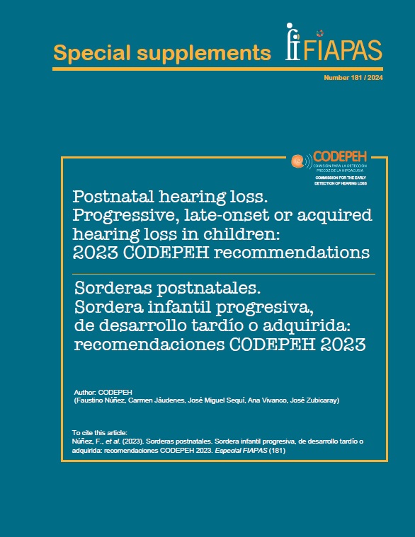 Postnatal hearing loss. Progressive, late-onset or acquired hearing loss in children: 2023 CODEPEH recommendations