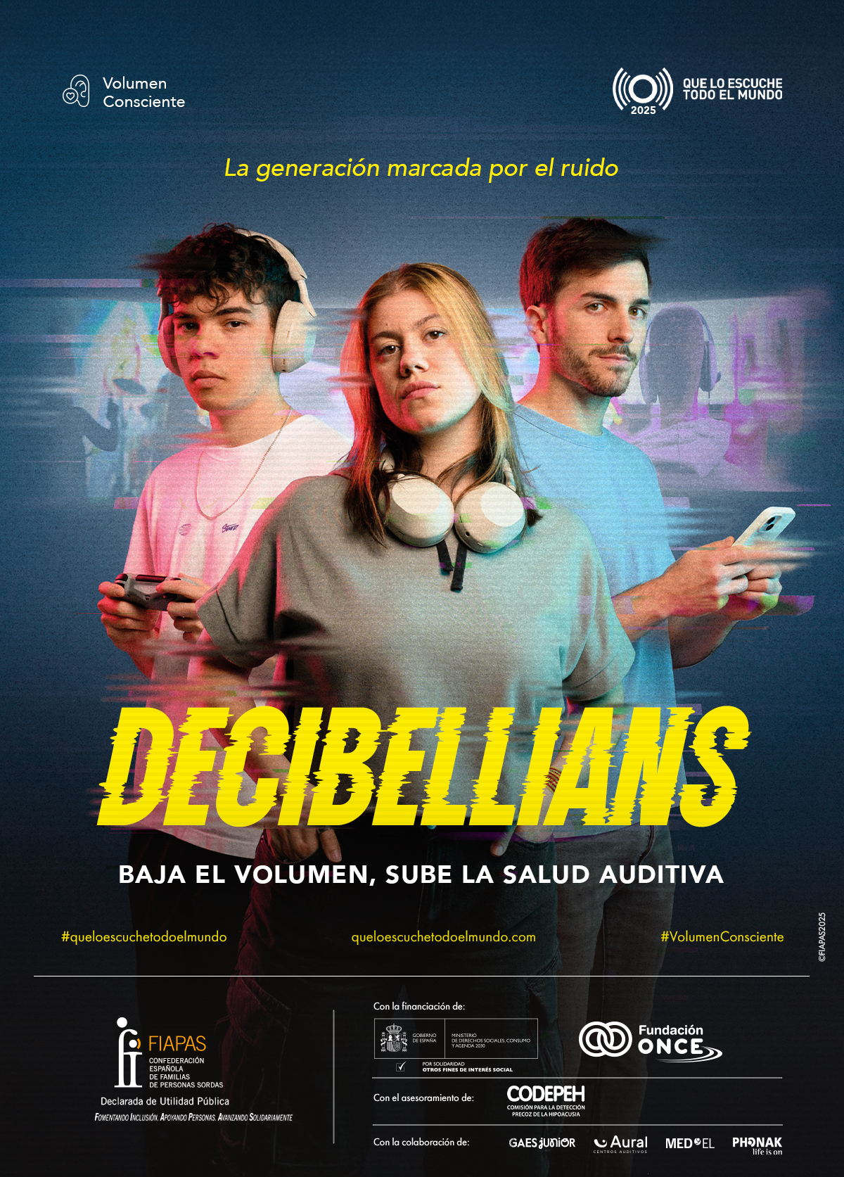 DECIBELLIANS: Baja el volumen, sube la salud auditiva (infografías)